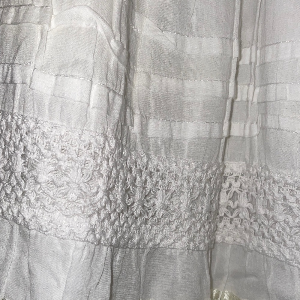 Chic White Ruffled Maxi Dress - Picture 3 of 6